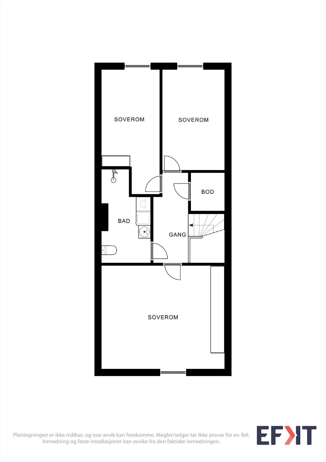 Planløsning 2. etasje Galleribilde