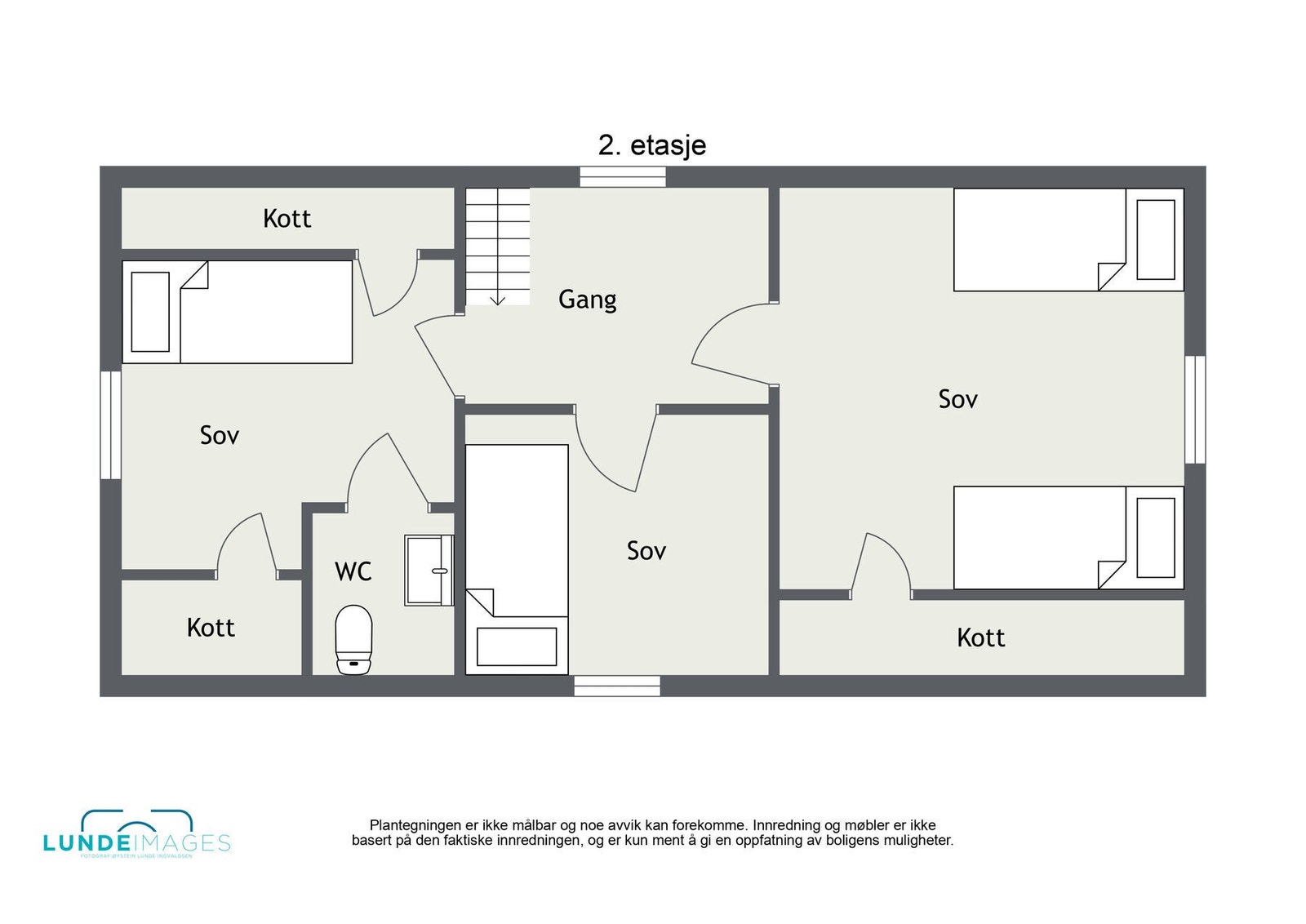 Plantegning 2. etasje - ikke målbar Galleribilde