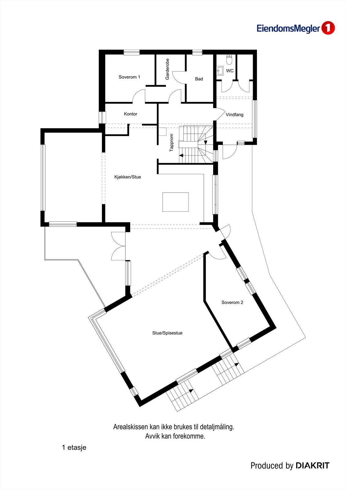 Plantegning 1. etg. Galleribilde