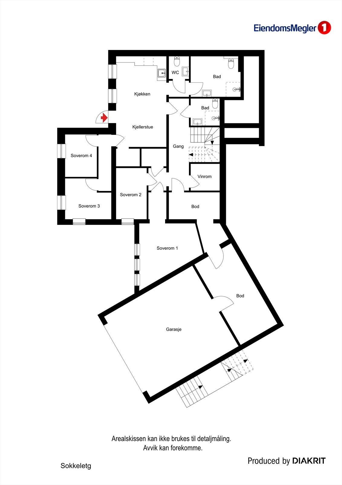 Plantegning underetasje Galleribilde