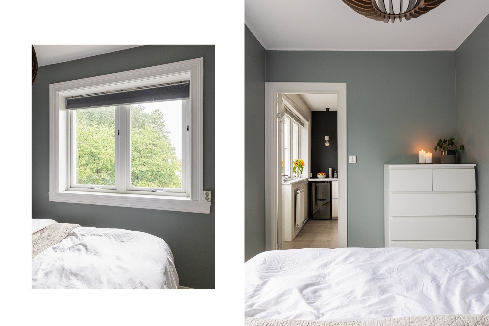 Store vindusflater slipper inn bra med dagslys i tillegg til at det byr på et frodig utsyn. Ellers er det plass til kommode her, mens større garderobe er i egen avdeling i entreen. Galleribilde