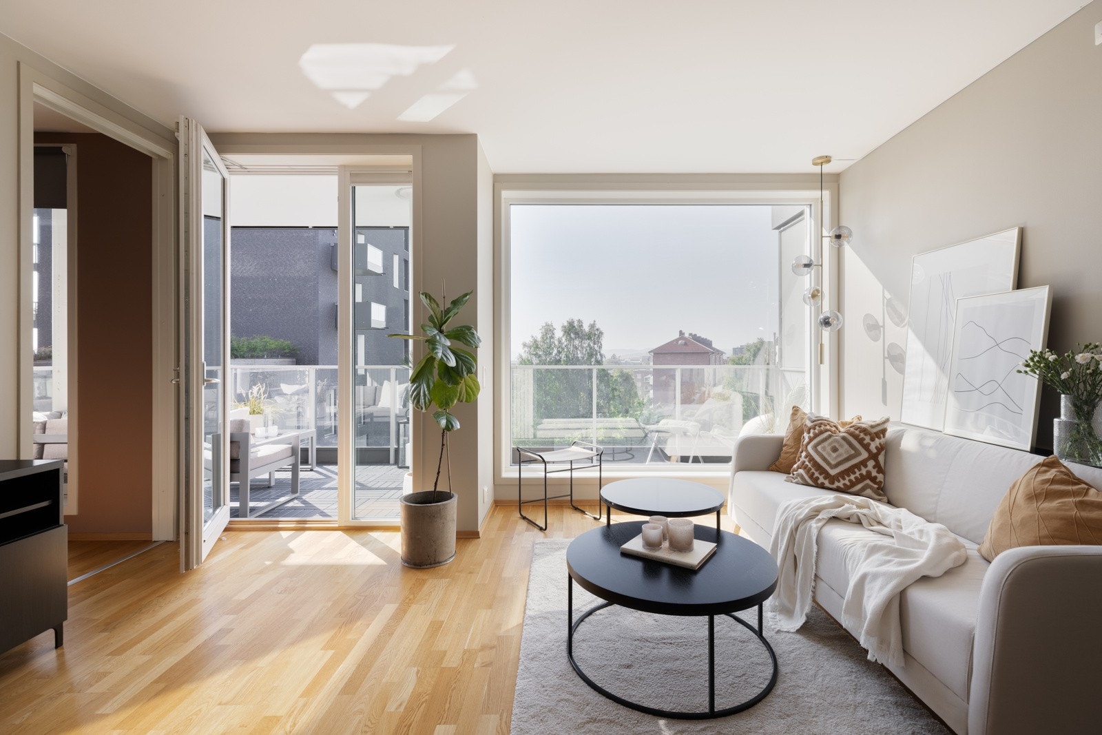 Det er vannbåren gulvvarme i leiligheten. Galleribilde