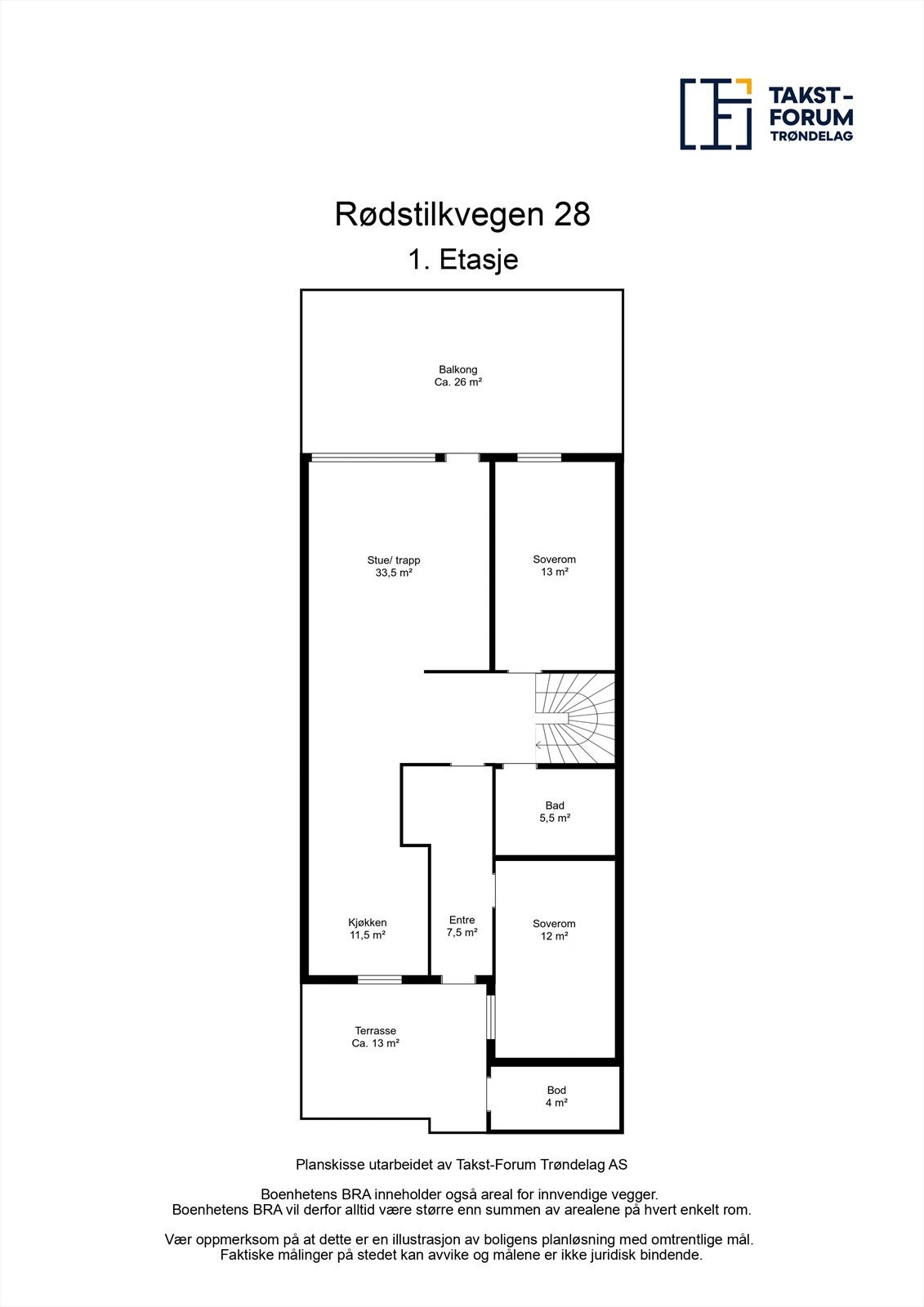 Planskisse - Hovedetasje Galleribilde