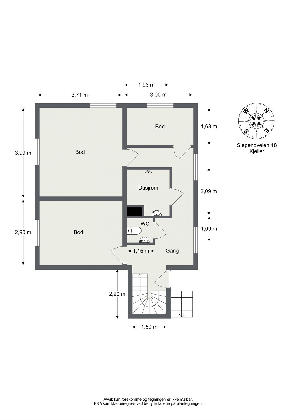 Plantegning kjeller Galleribilde