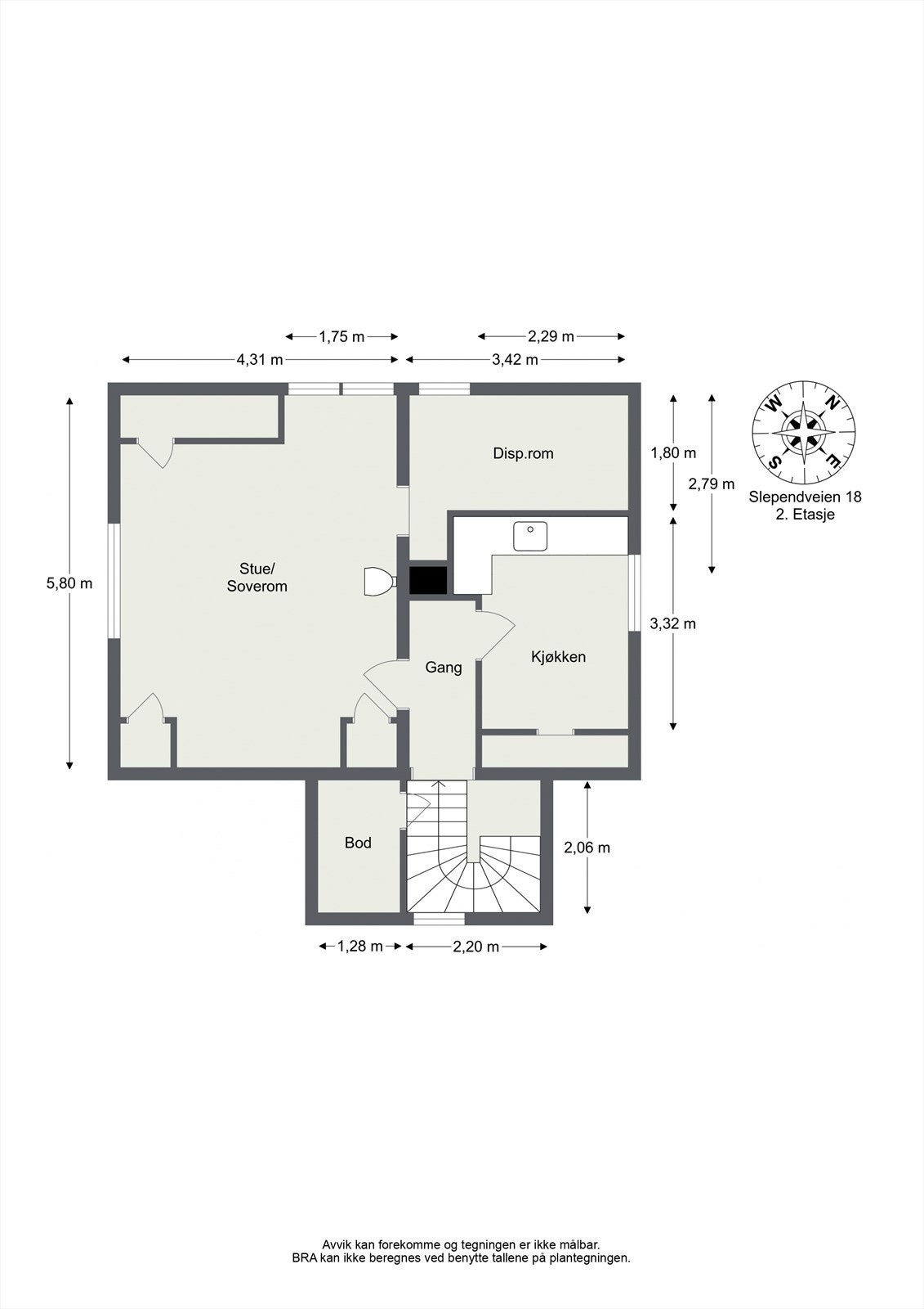 Plantegning 2. etasje Galleribilde