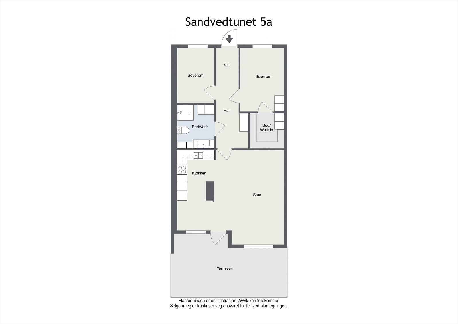 Sandvedtunet 5a - 1. Etasje Galleribilde
