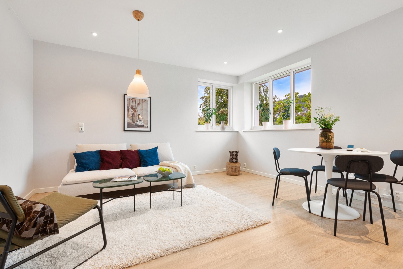 Leiligheten er svært flott og den ble renovert i 2019. Galleribilde