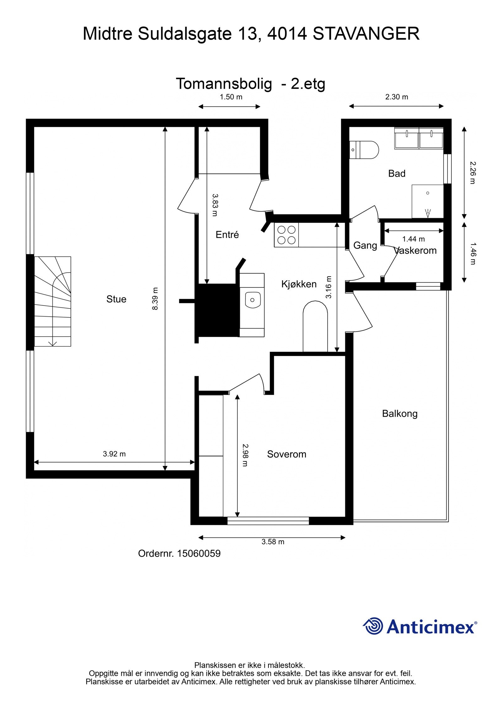 Plantegning 2. etasje Galleribilde