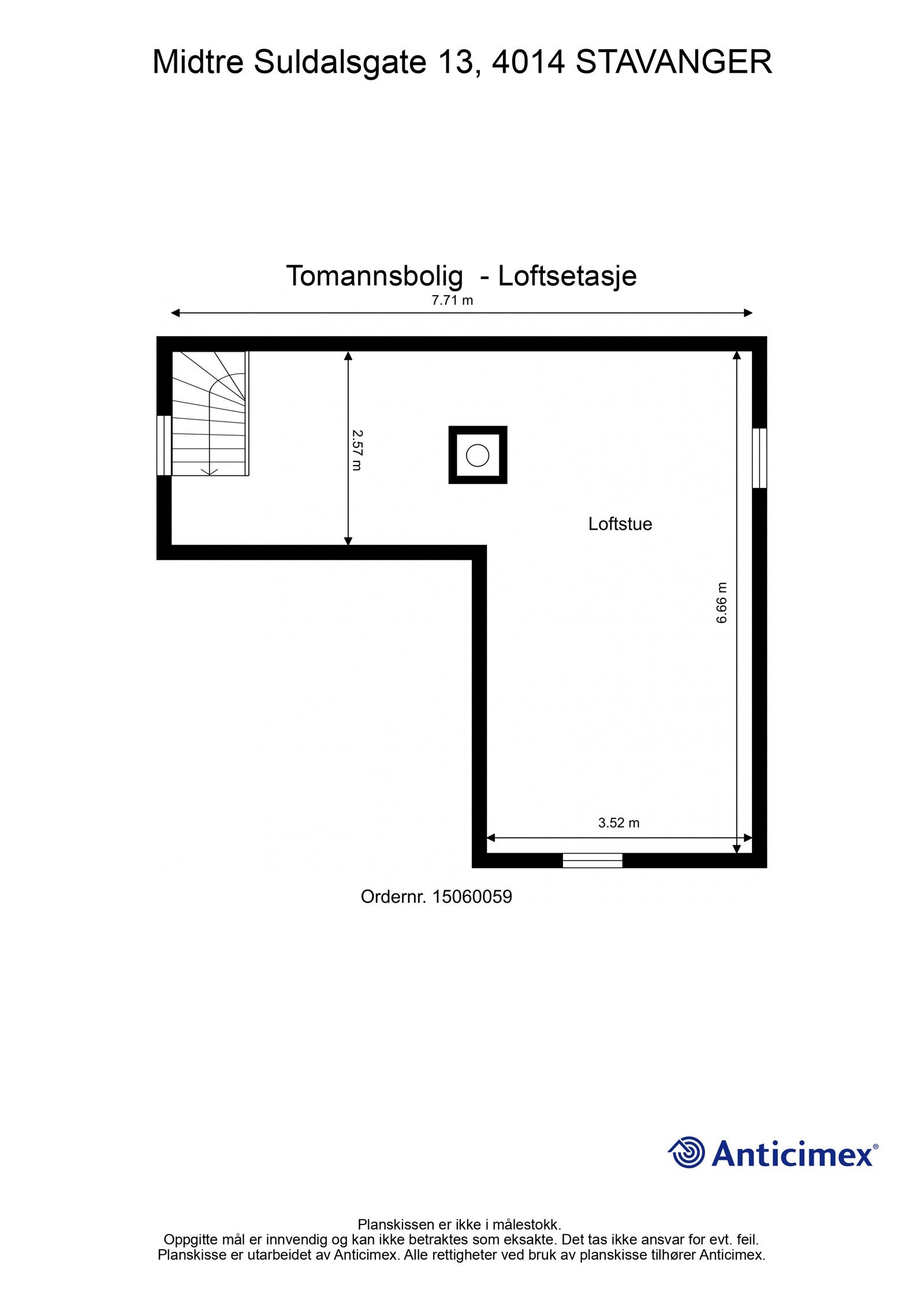 Plantegning loft Galleribilde
