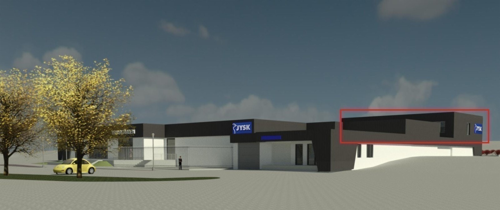 Kontorarealene ligger meget flott til i 2 etasje i den ny rehabiliterte forretningseiendommen. (Illustrasjons bilde) Galleribilde