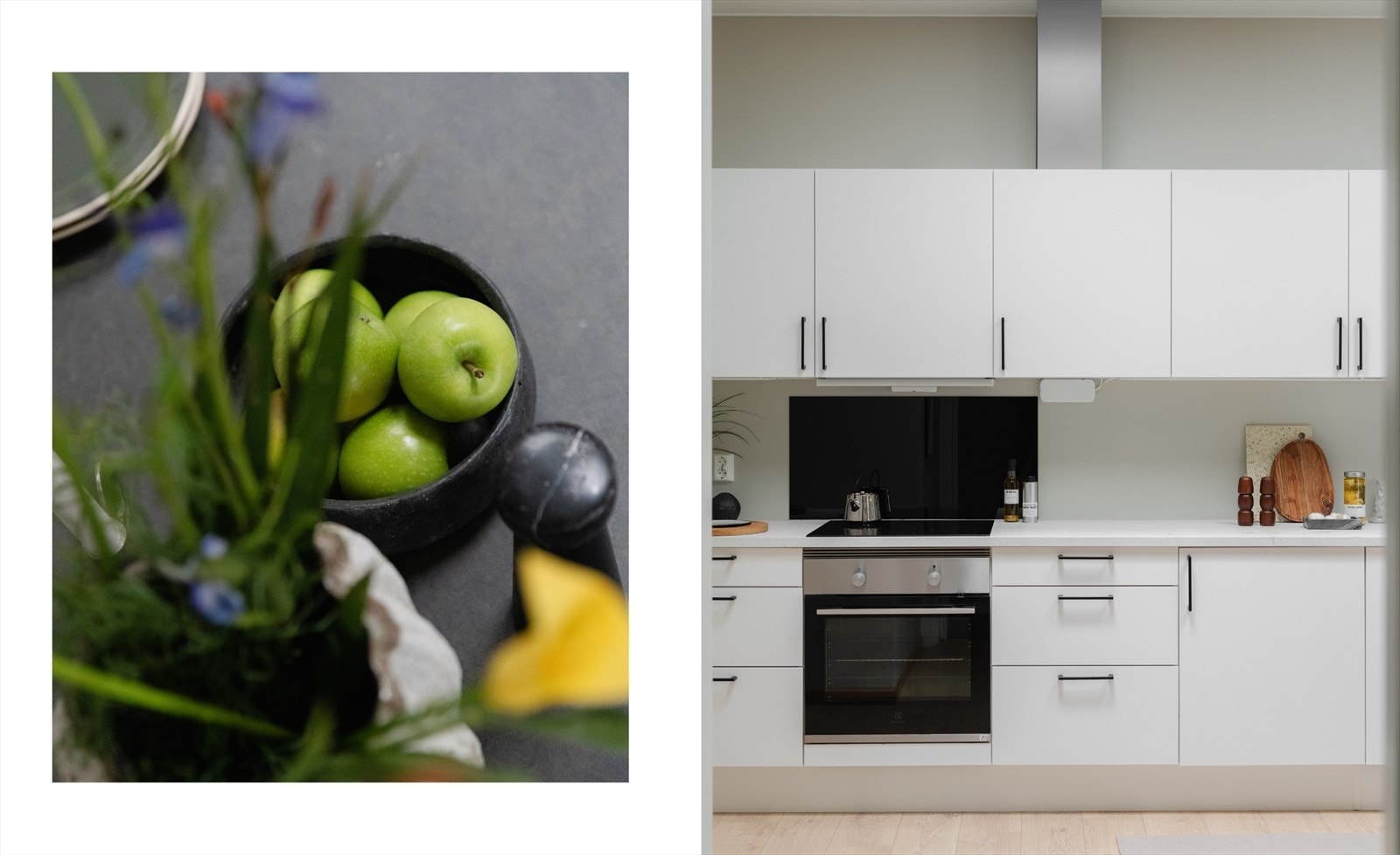 Kjøkkenet har godt med skap- og benkeplass. Galleribilde