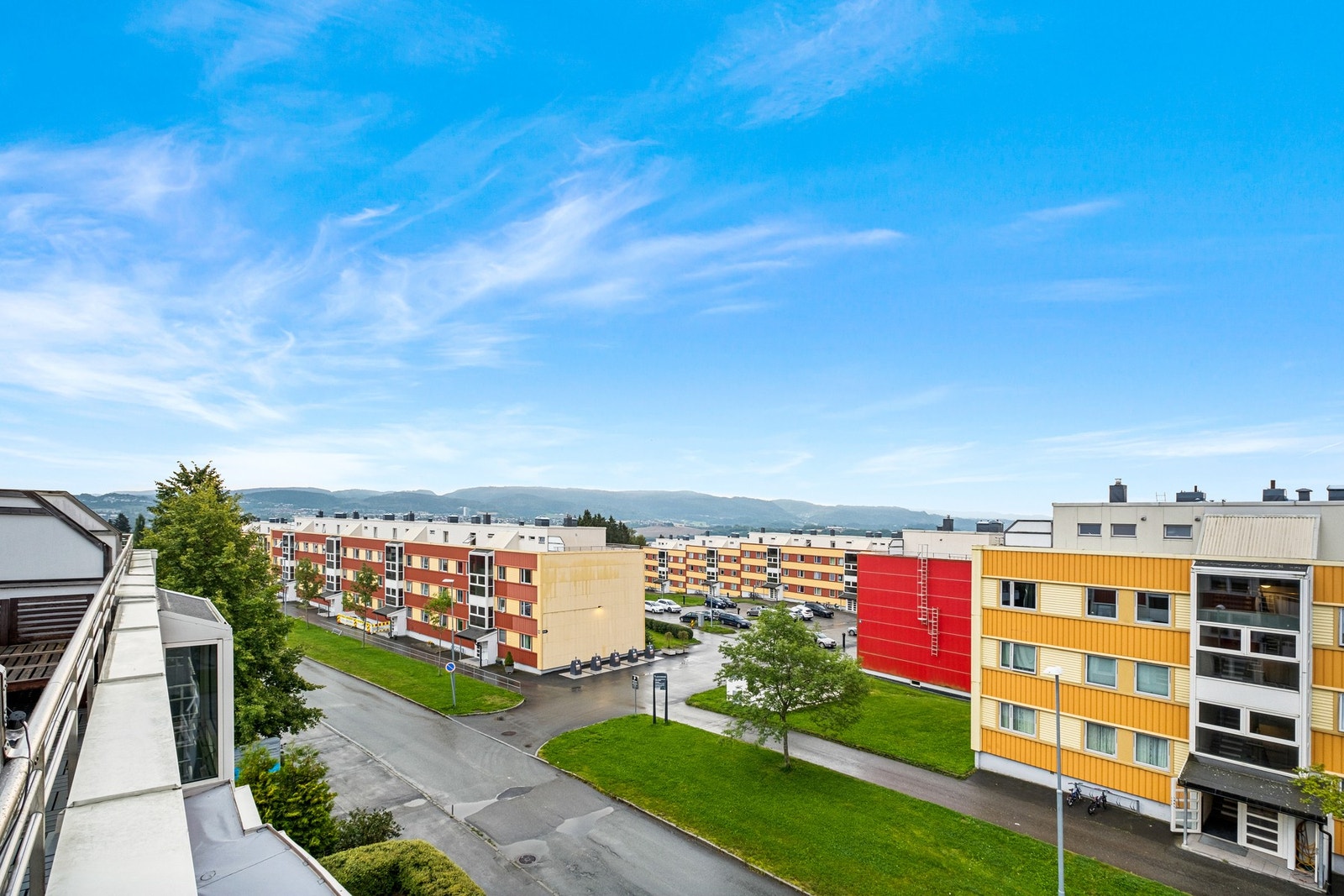 Med beliggenhet i 4. etasje er det også lite støt fra gateplan. Galleribilde