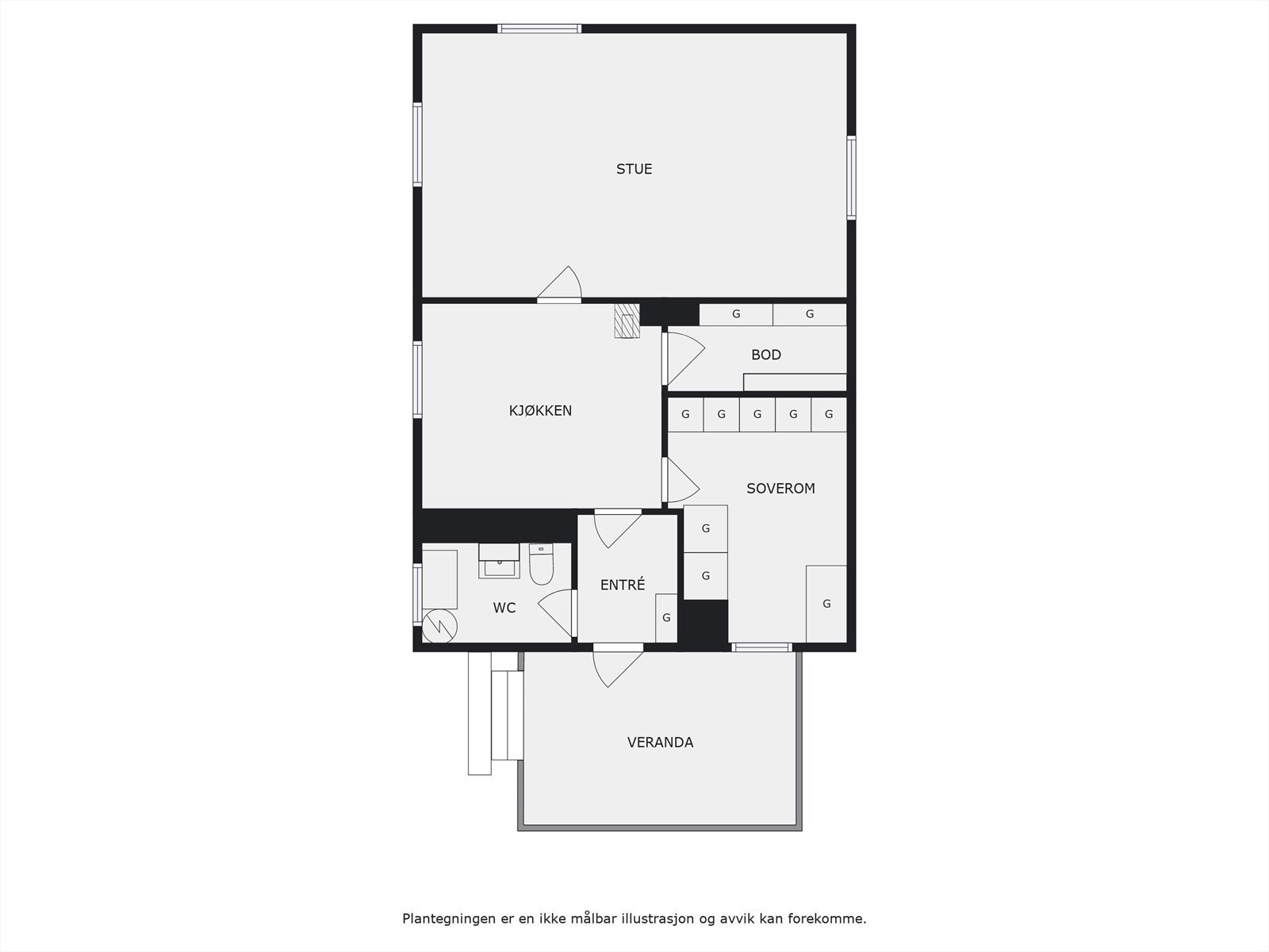 Plantegning kårbolig. Galleribilde