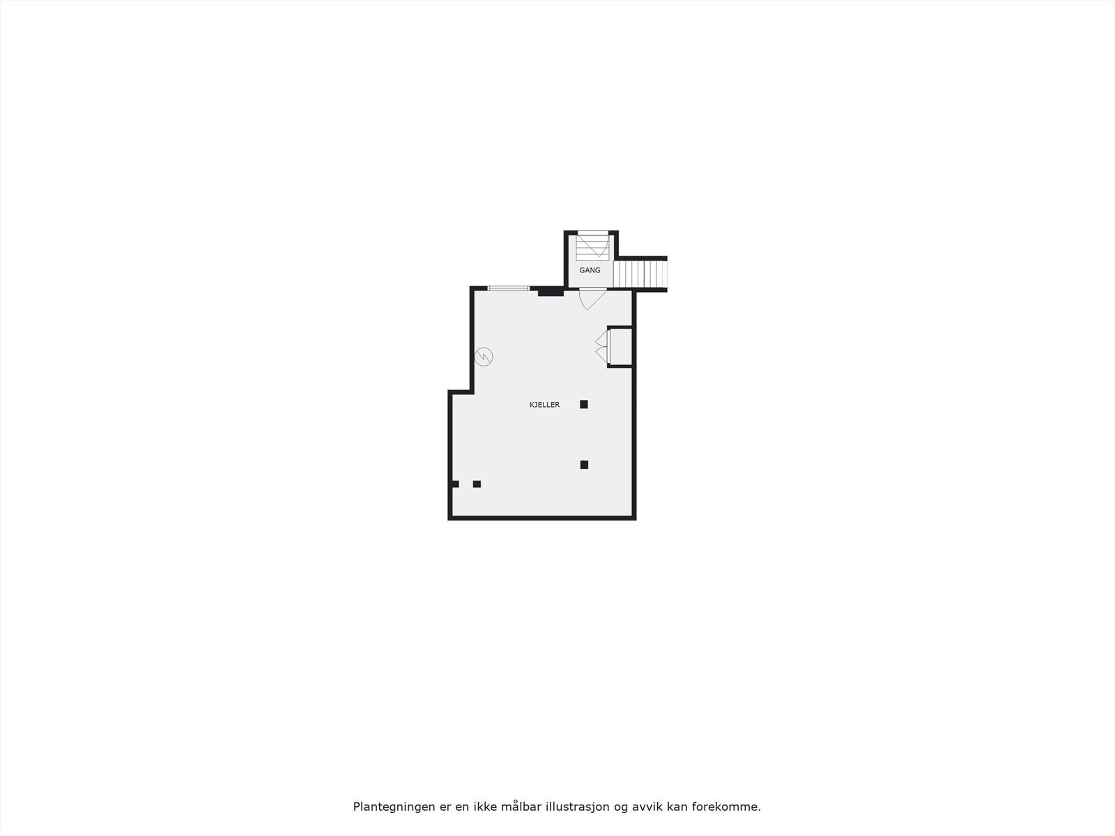 Plantegning kjeller. Galleribilde