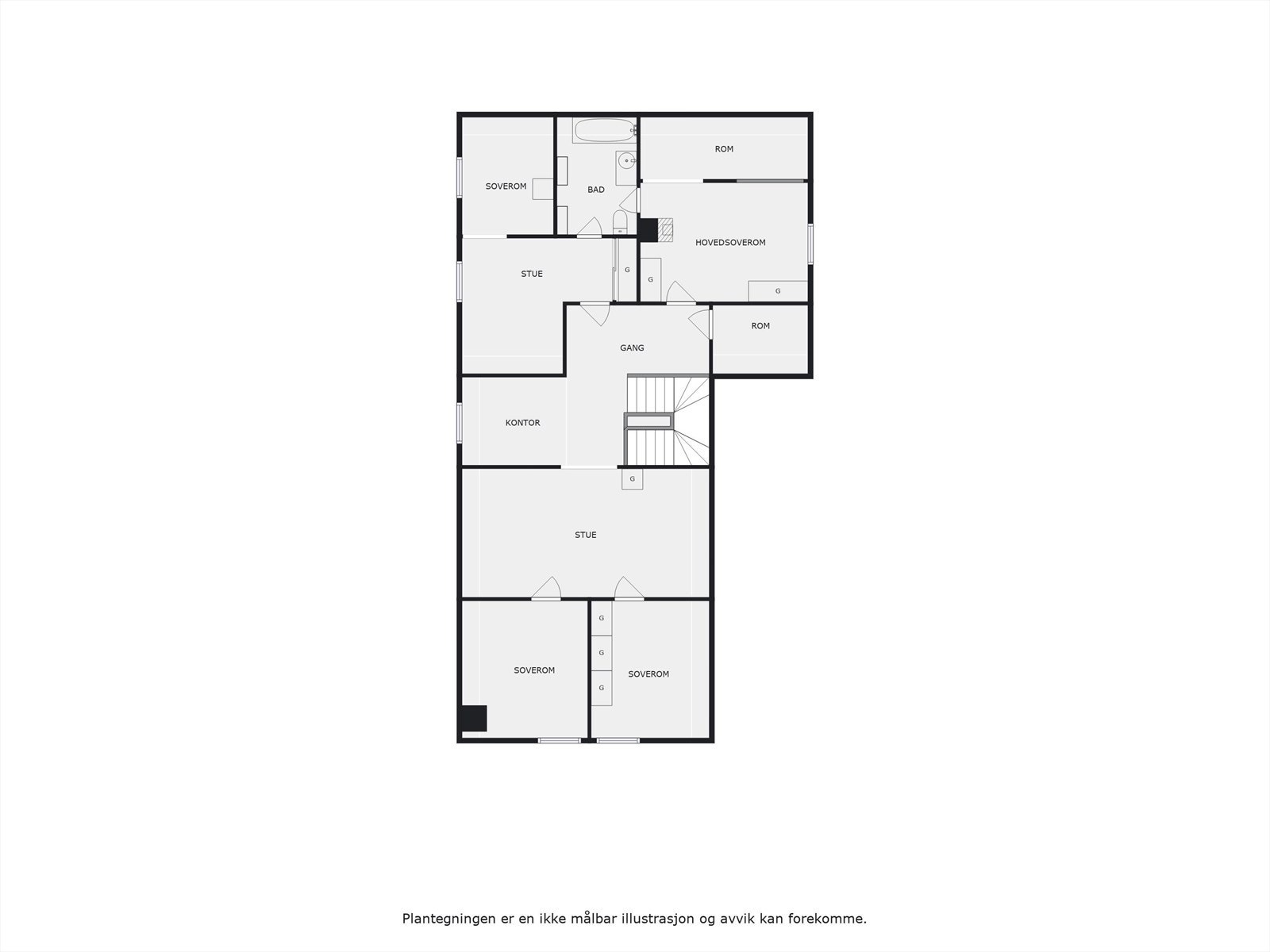 Plantegning 2 .etasje. Galleribilde