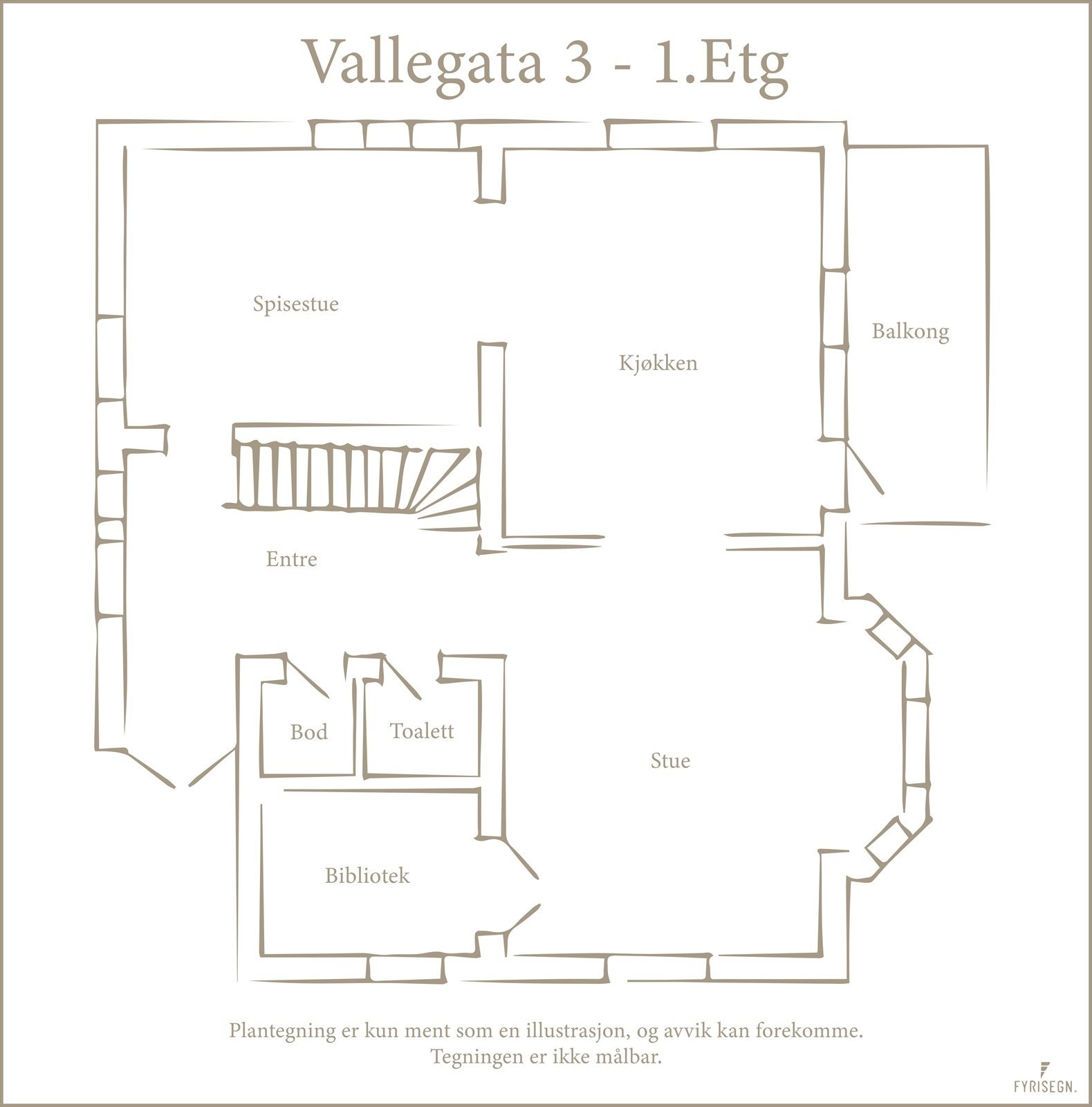 Plantegning 1 etasje. Galleribilde