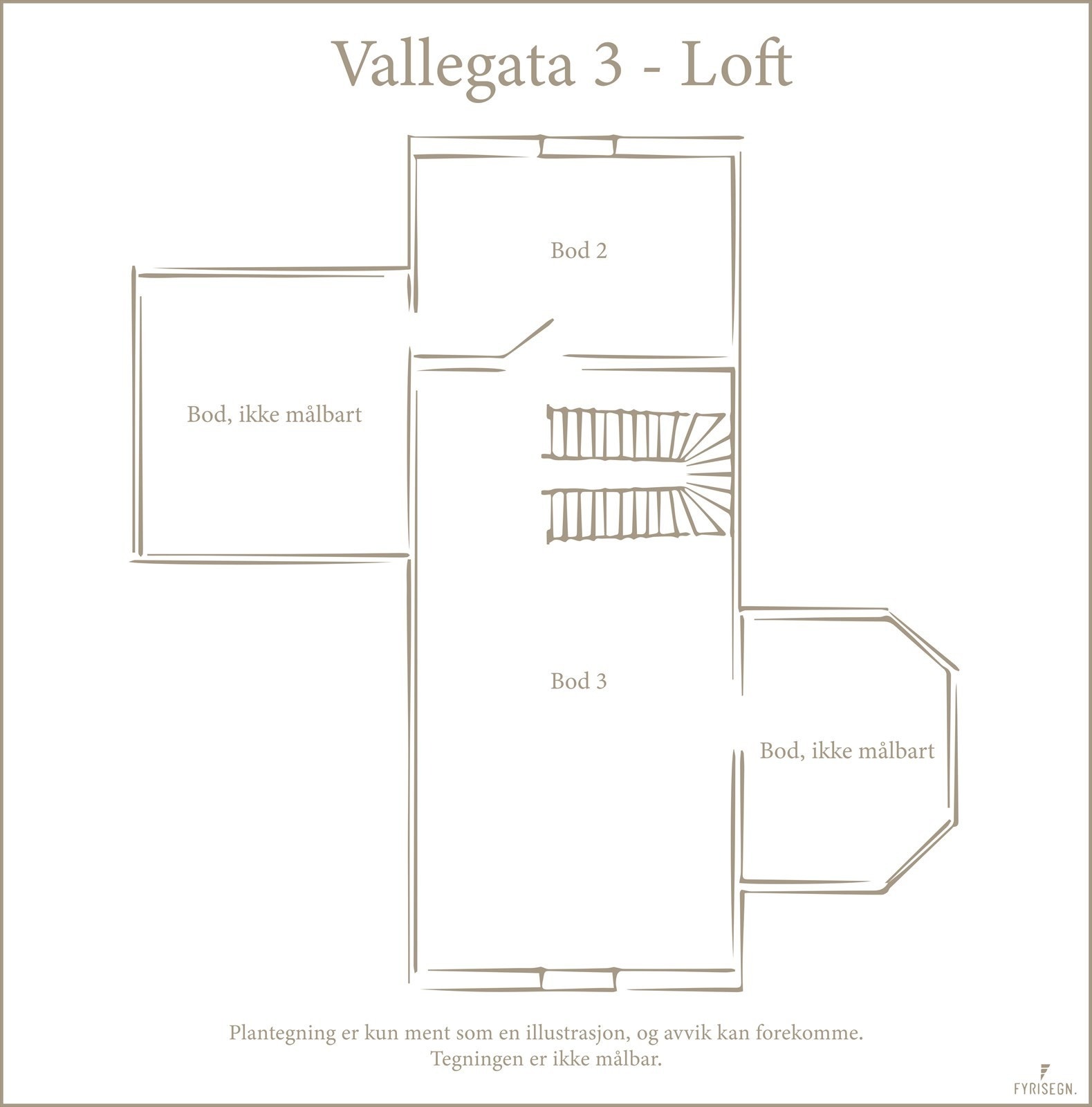 Plantegning loft. Galleribilde