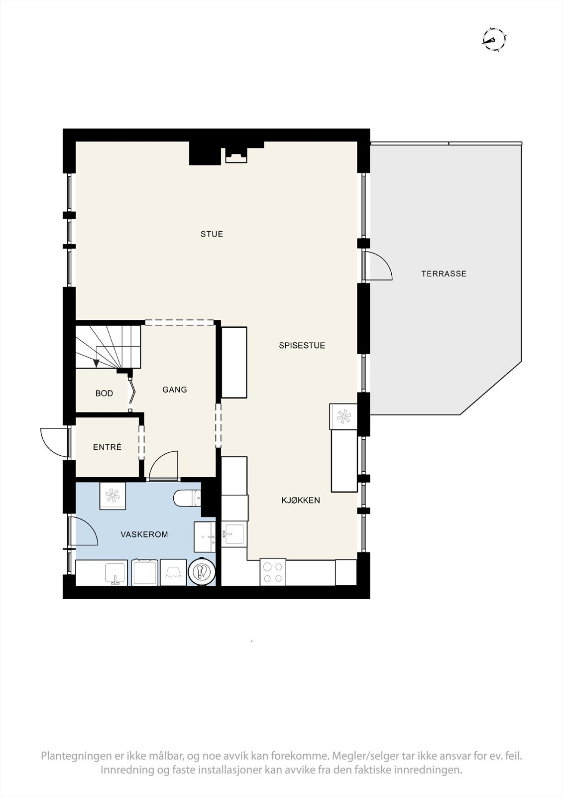 Plantegning 1. etasje Galleribilde
