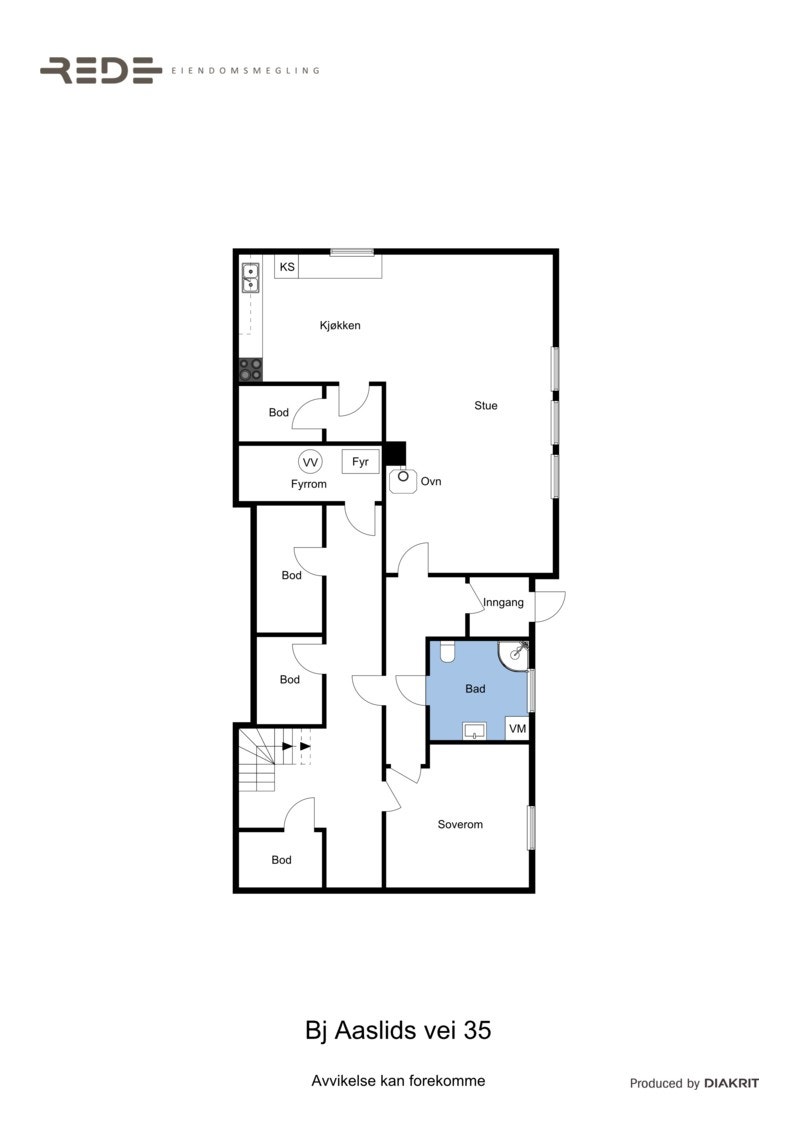 Planskisse 2D - Underetasje Galleribilde