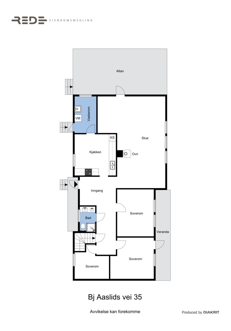 Planskisse 2D - Hovedetasje Galleribilde