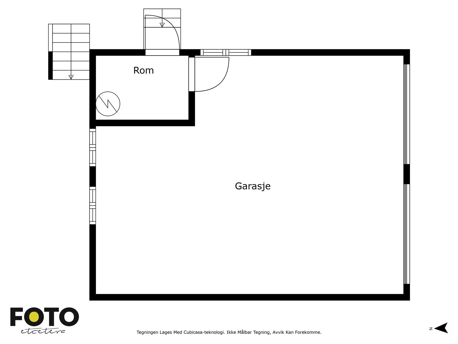 Kirkeveien 34 - garasje 1. etasje. Veiledende planskisse - ikke målbar Galleribilde