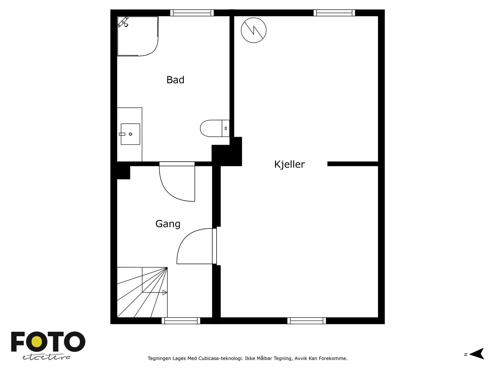 Kirkeveien 34 - kjeller. Veiledende planskisse - ikke målbar Galleribilde