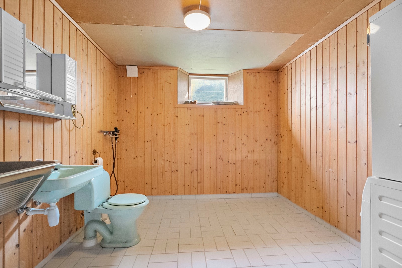 Vaskerom i kjelleren med WC Galleribilde