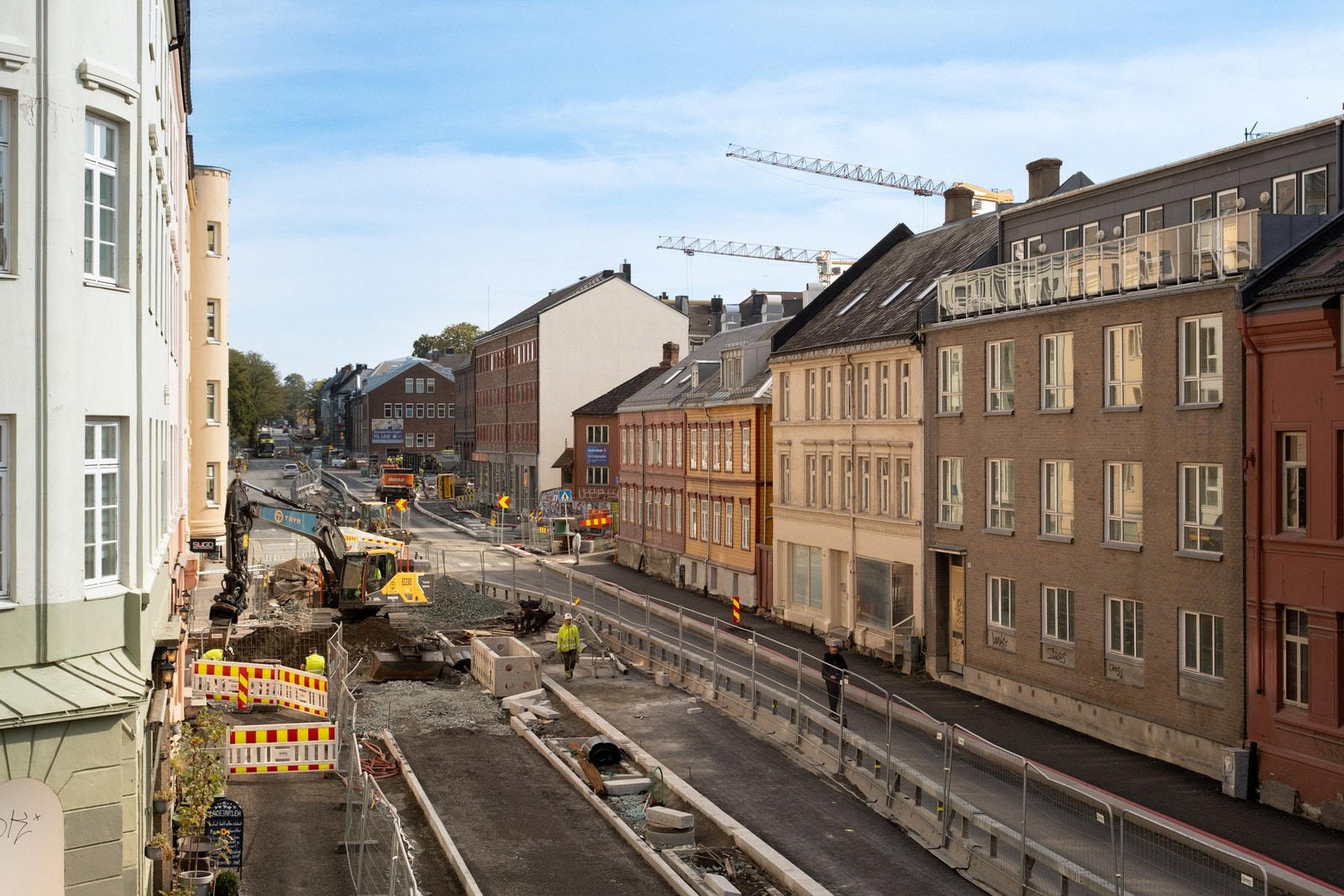Innherredsveien skal transformeres til tofeltsgate med mer plass til et levende bymiljø med mer opphold, gående, syklende, og et splitter nytt høyeffektivt kollektivtilbud. Galleribilde