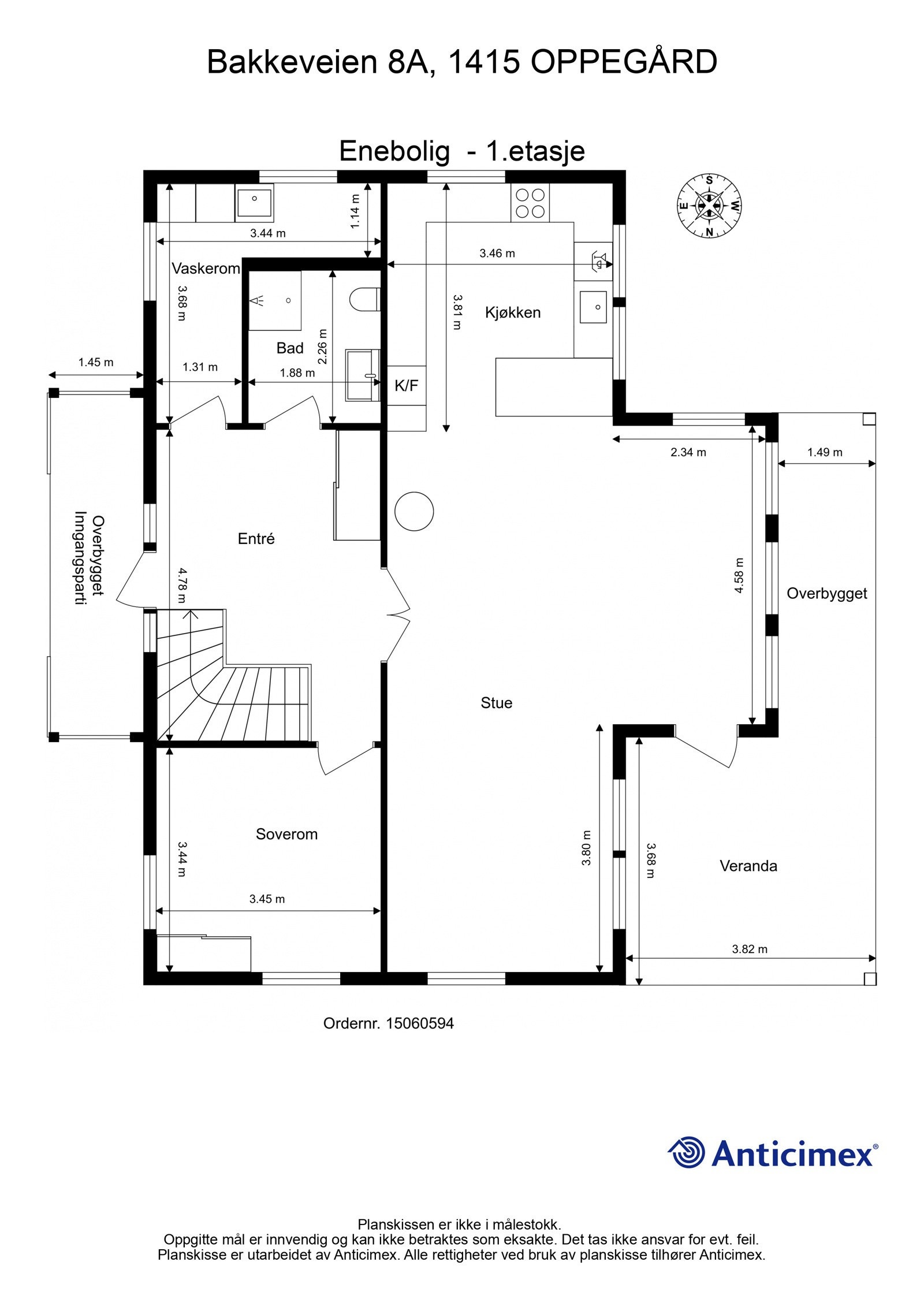 Plantegning 1. etasje Galleribilde