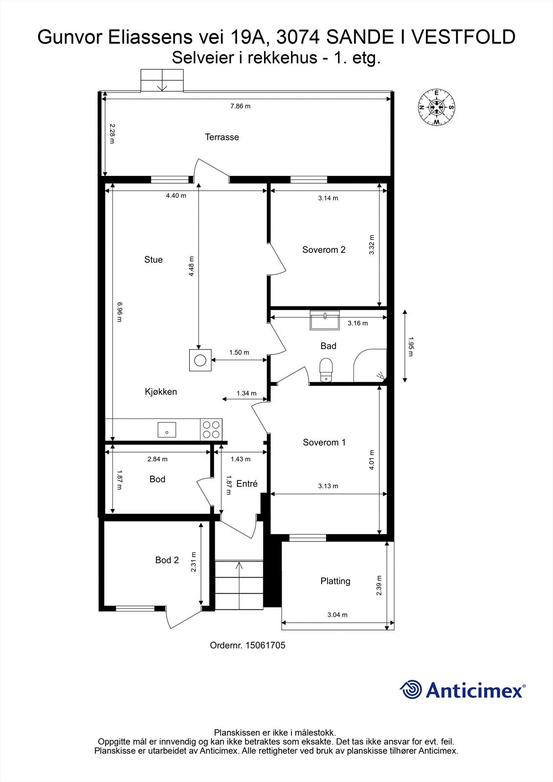 Plantegning 1. etasje Galleribilde
