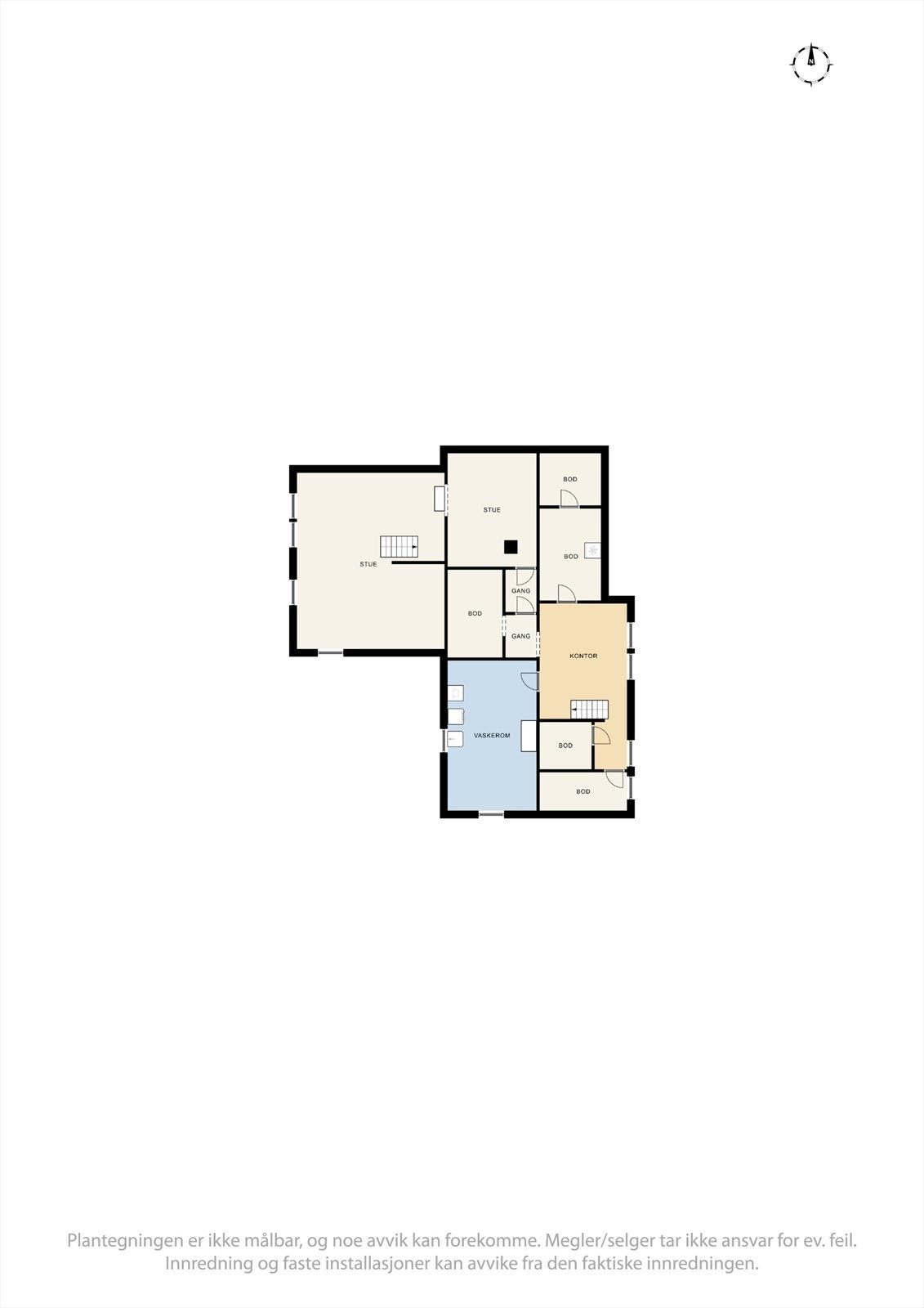 Plantegning kjeller. Galleribilde