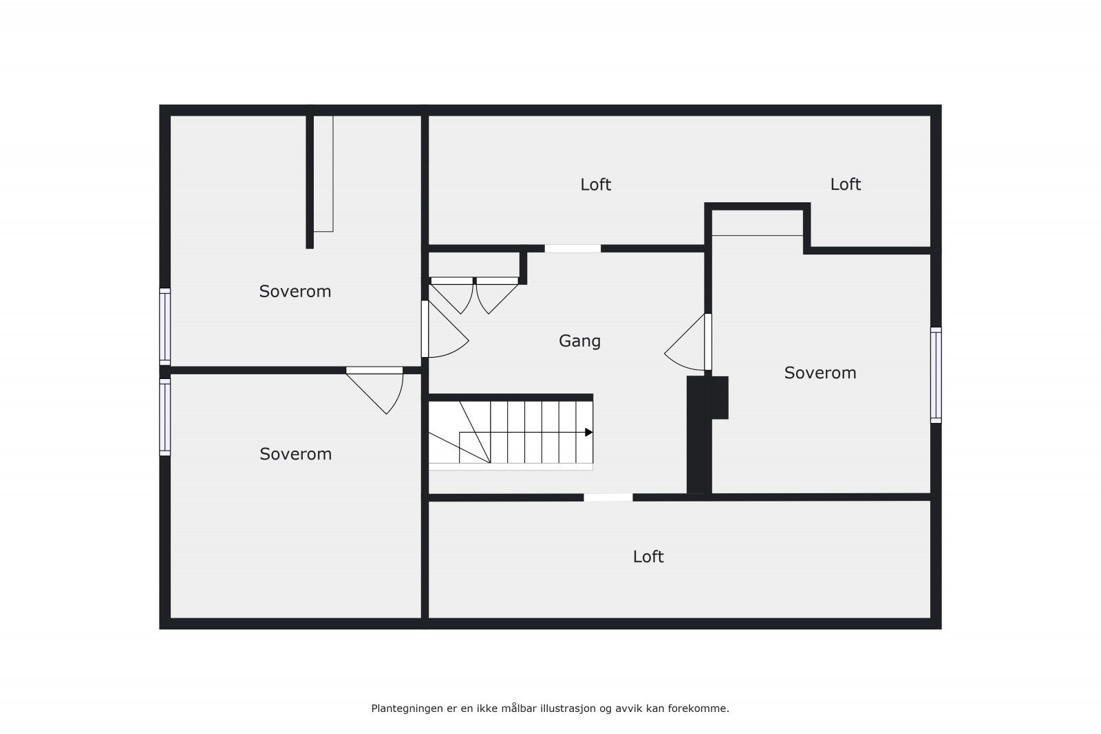 Plantegning loft Galleribilde