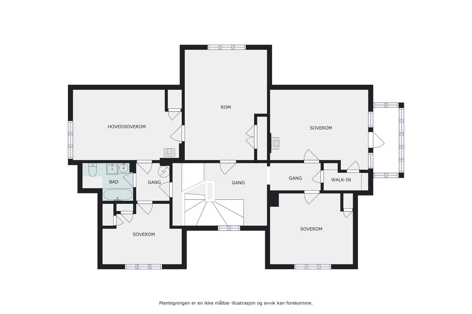Plantegning hovedhus Galleribilde