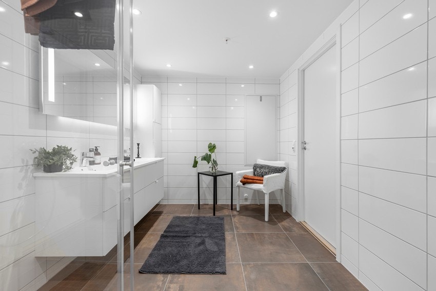 Badet er i likhet med resten av leiligheten helt nytt og ubrukt. Galleribilde