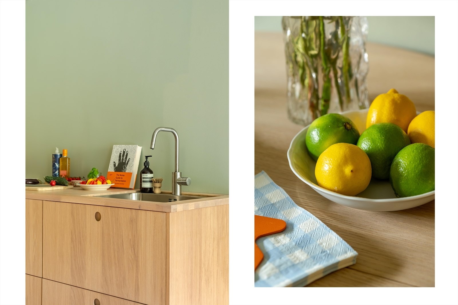 Det er montert komfyrvakt og automatisk lekkasjesikring på vanntilførsel. Galleribilde