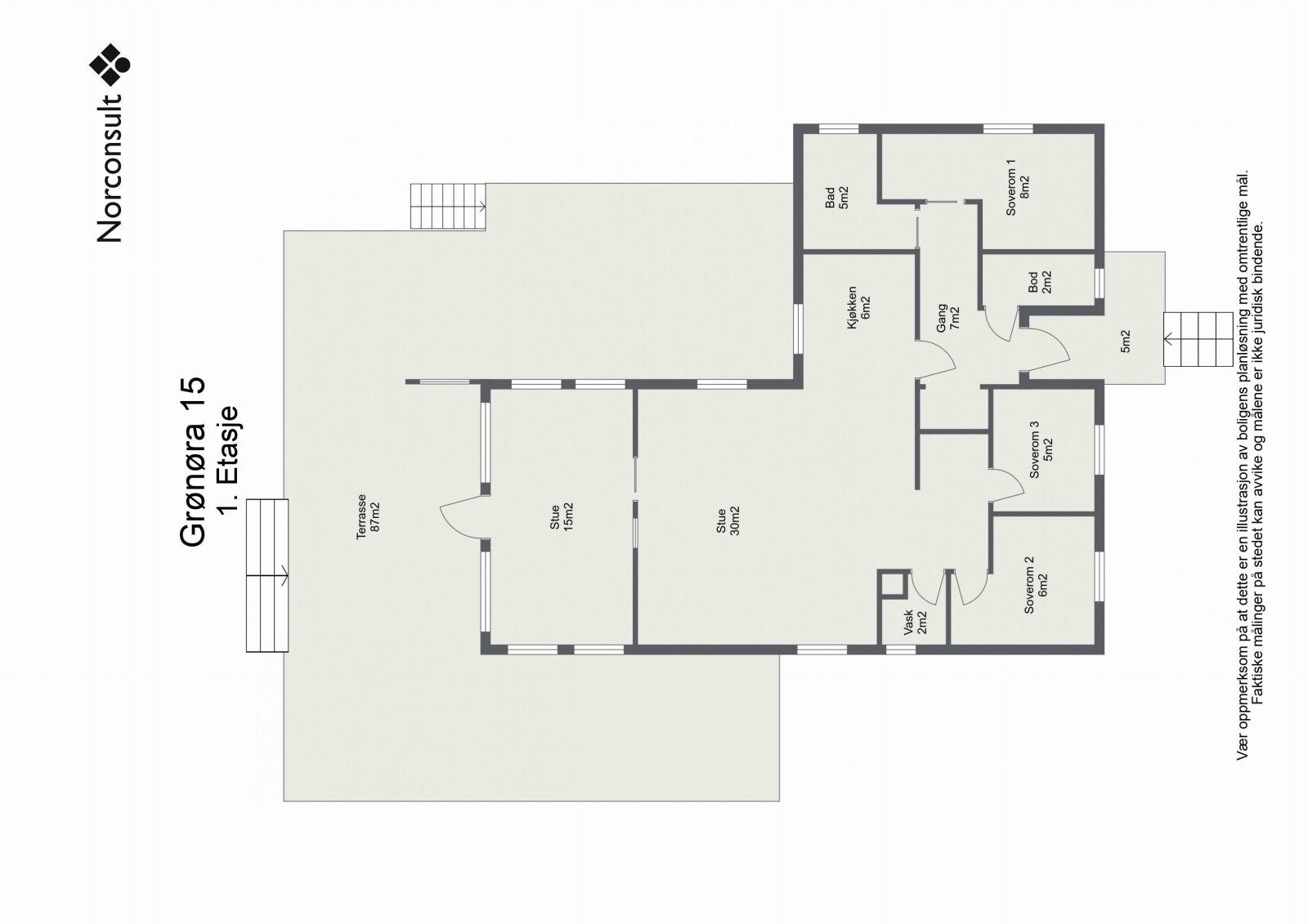 Planskisse Grønøra 15 Galleribilde