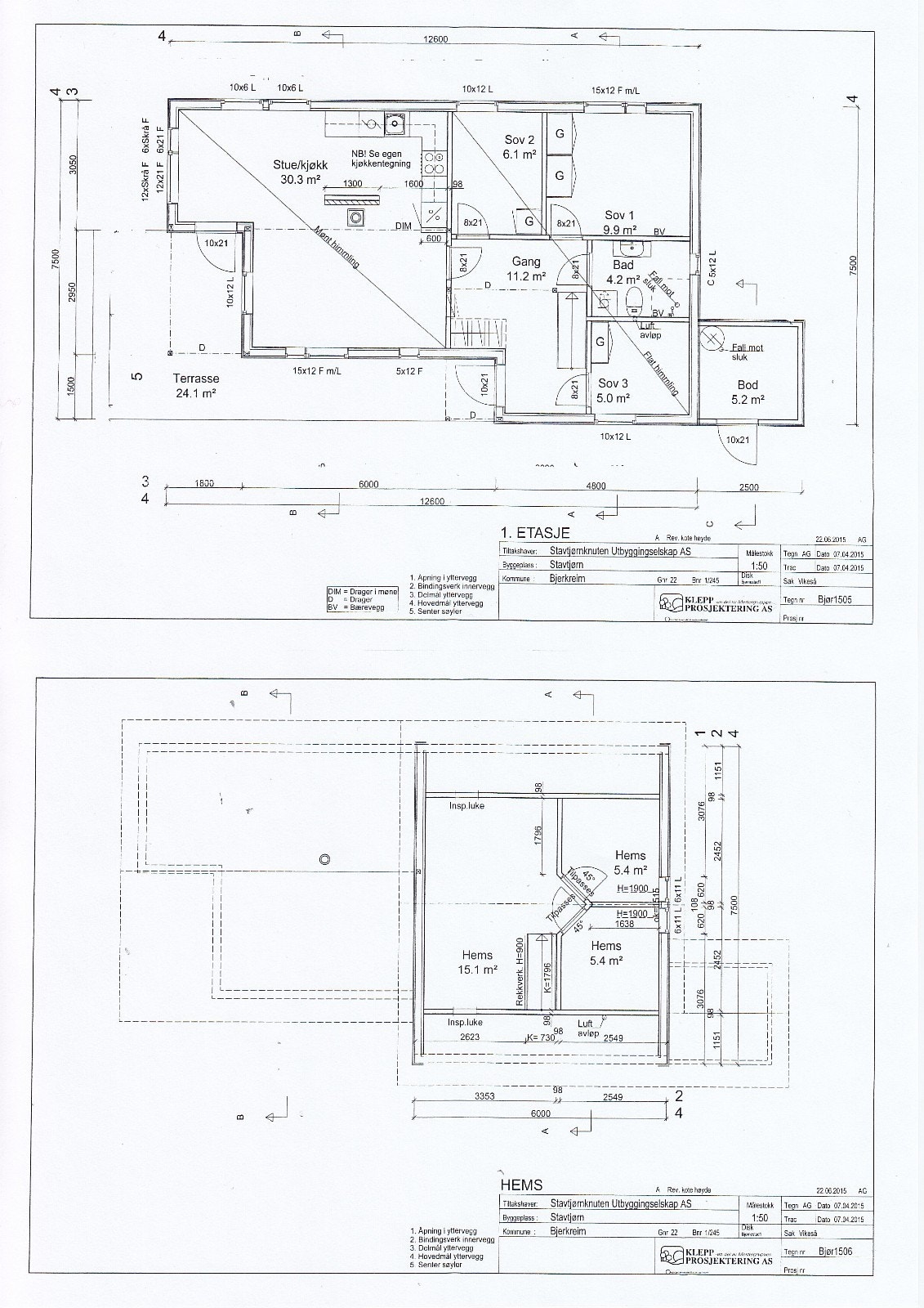 Plan tegninger Galleribilde