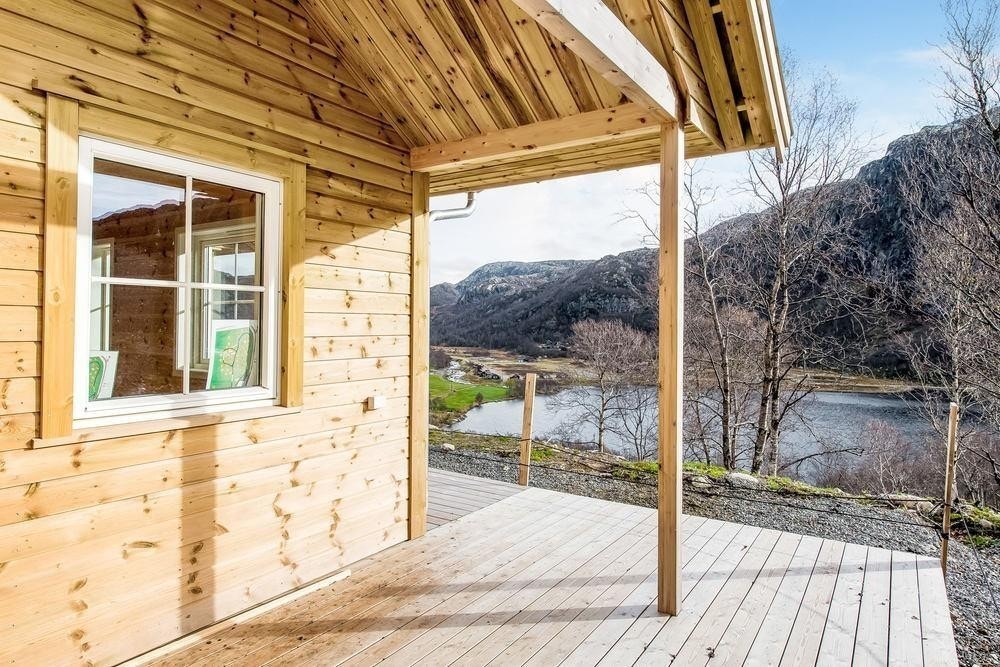 Utsikt fra terrasse i stue Galleribilde