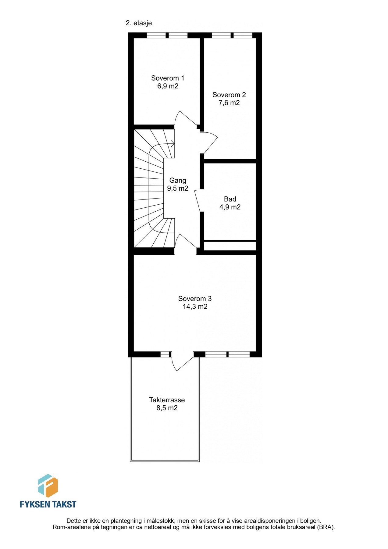 Planskisse 2.etasje. Galleribilde