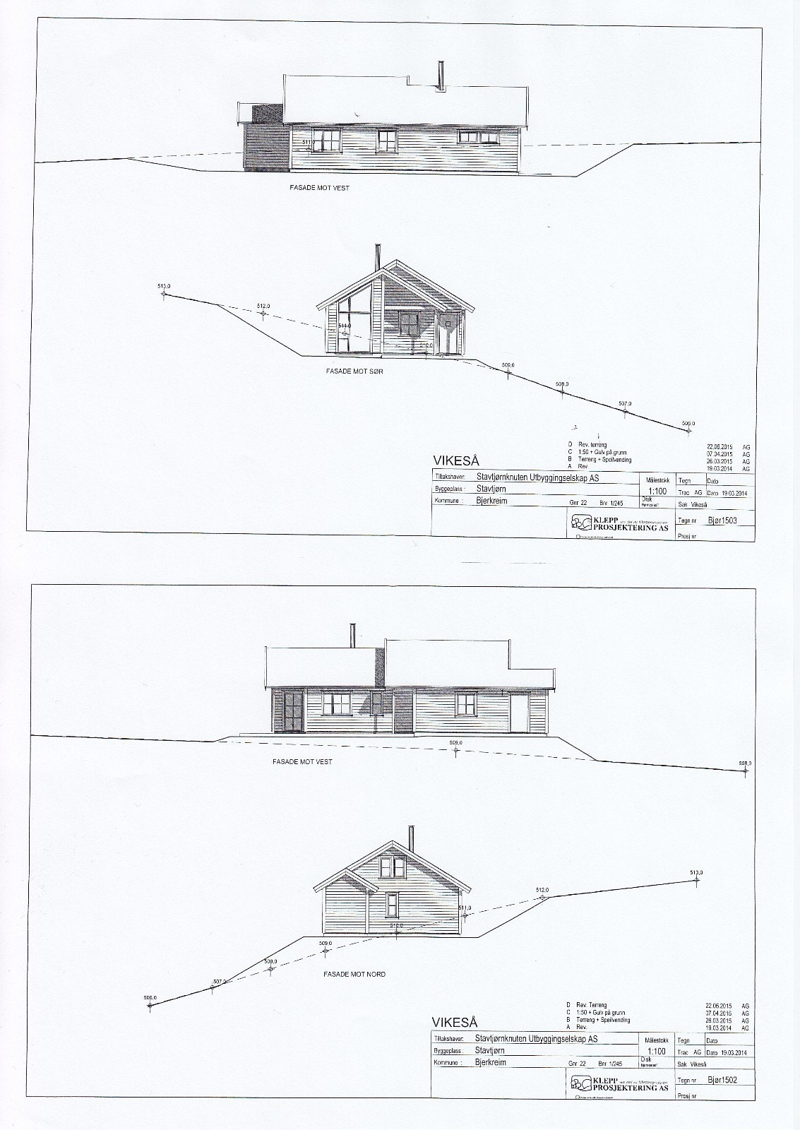 Vikeså fasade tegninger Galleribilde