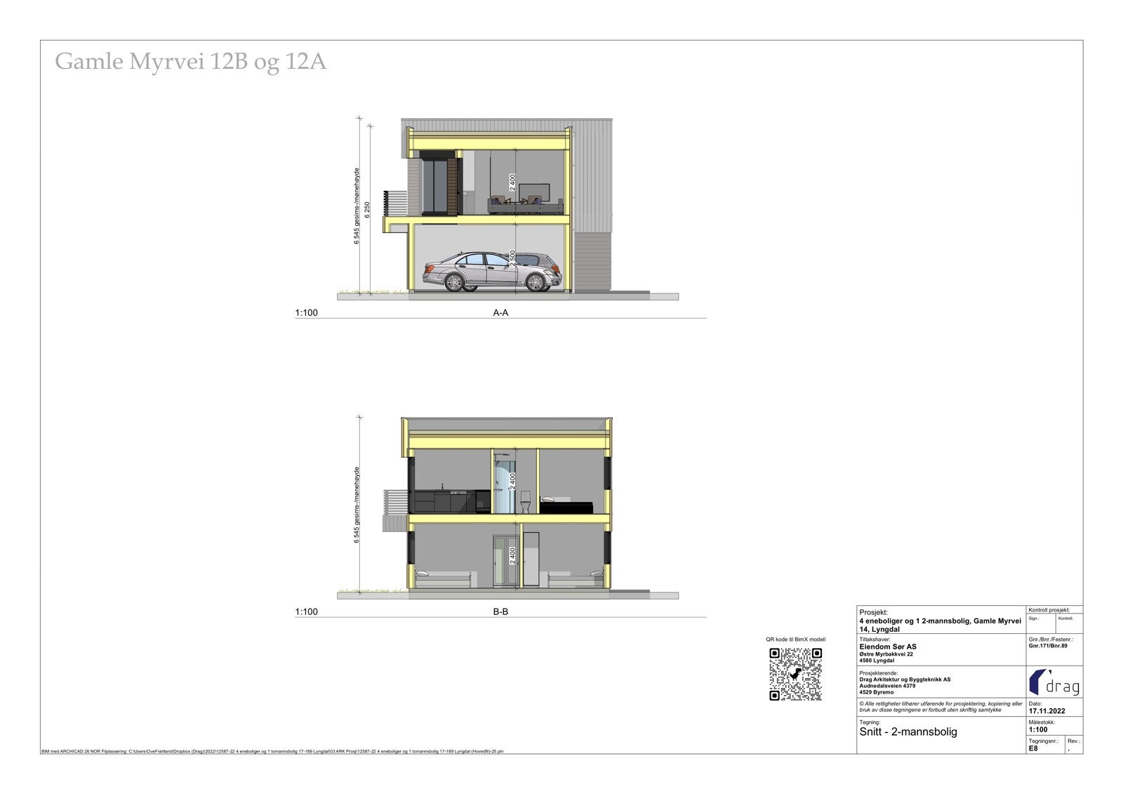 Snitt 12A og 12B Galleribilde