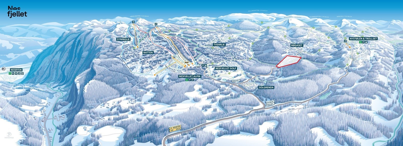 Oversiktskart med Bøgaset-området markert Galleribilde