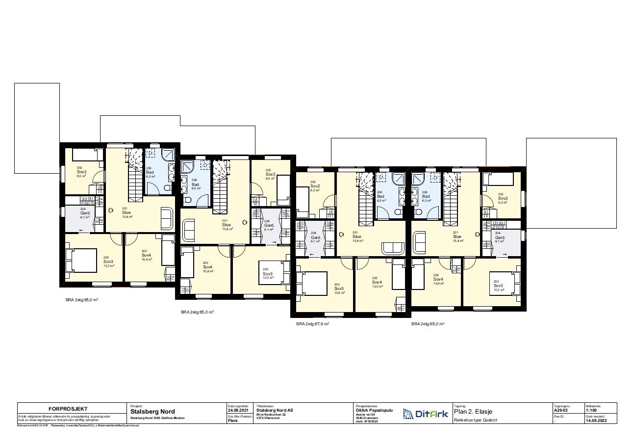 Plantegning 2.etg - Quatro 1. Galleribilde