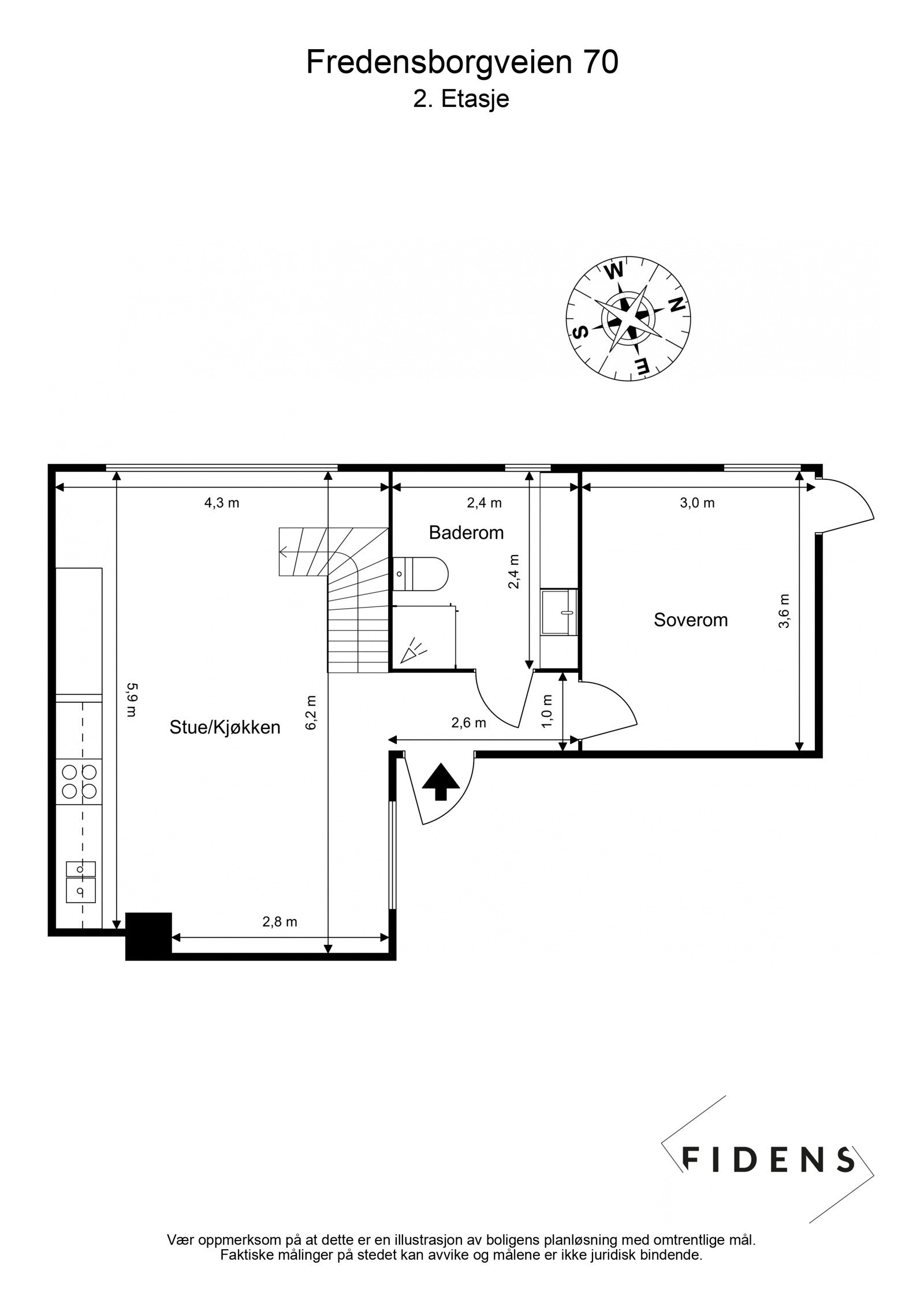 Plantegning 2. etasje Galleribilde