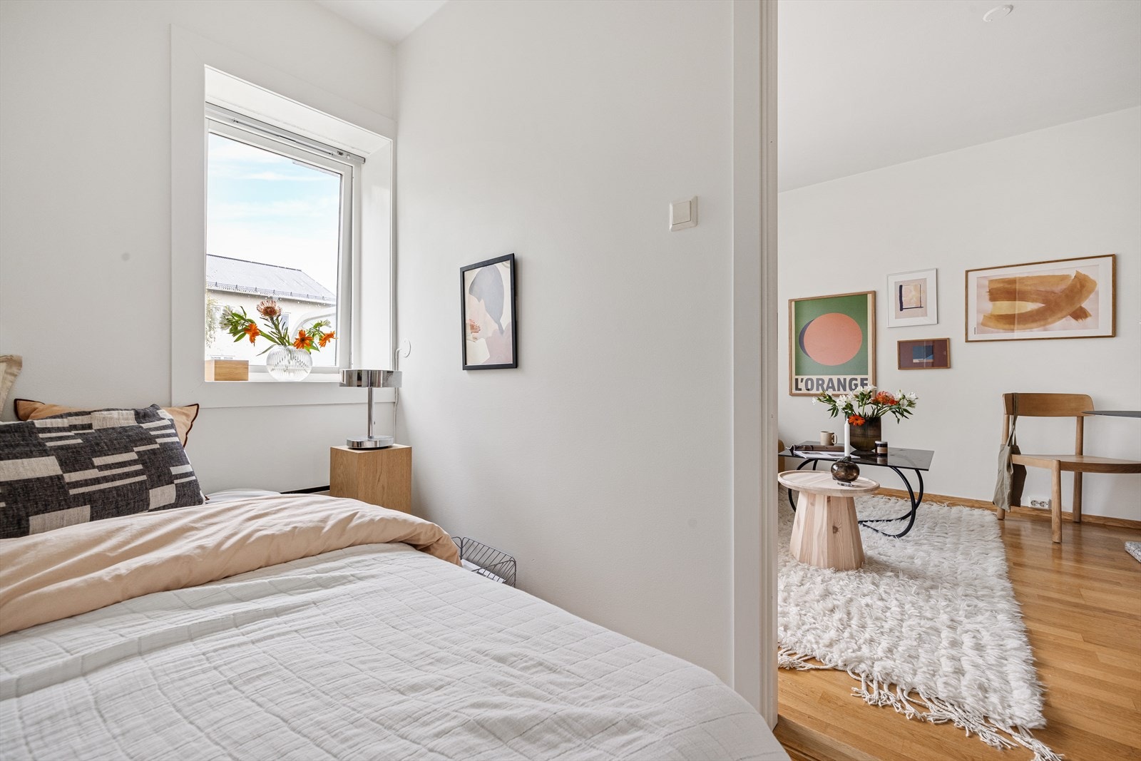 Soverom med adgang fra stue Galleribilde