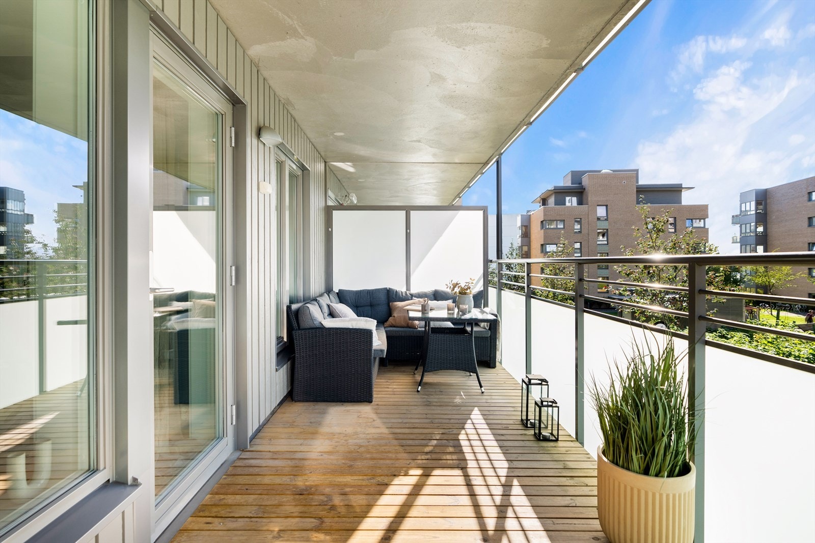 Fra stuen er det utgang til en herlig balkong på 13 m². Galleribilde