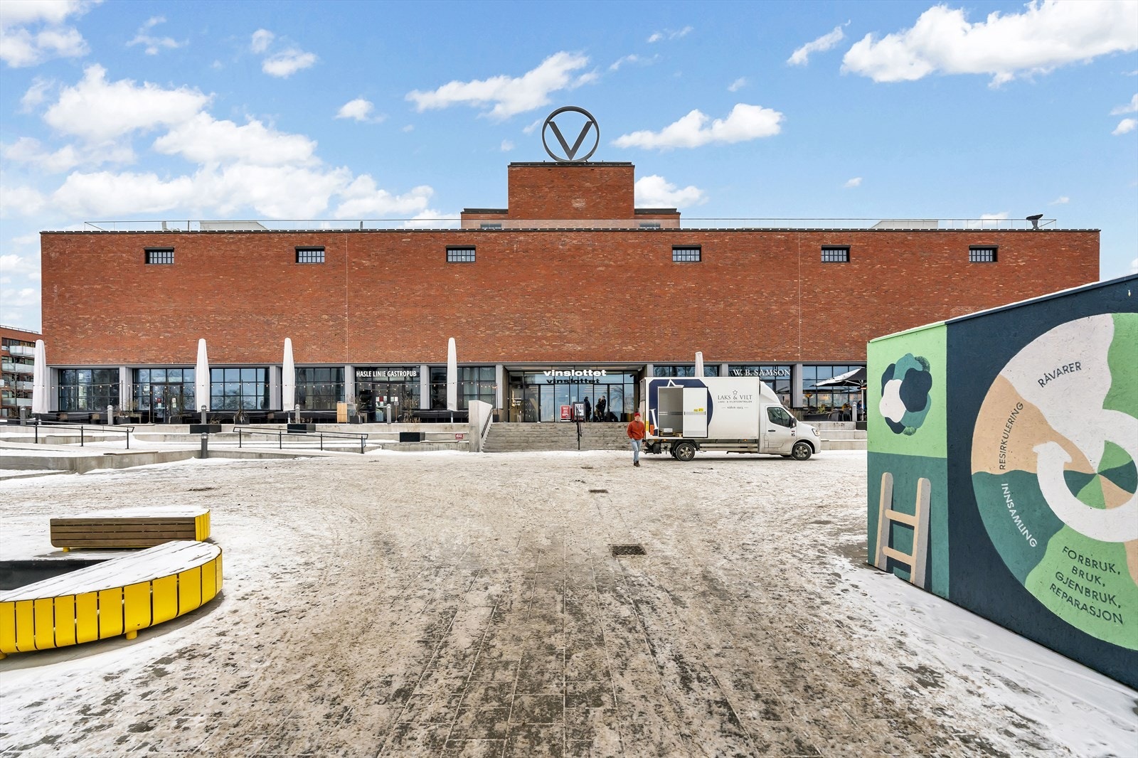 Vinslottet - Lokalt senter med butikker, kafeer, gastro pub og spisesteder - Gangavstand fra leiligheten. Galleribilde