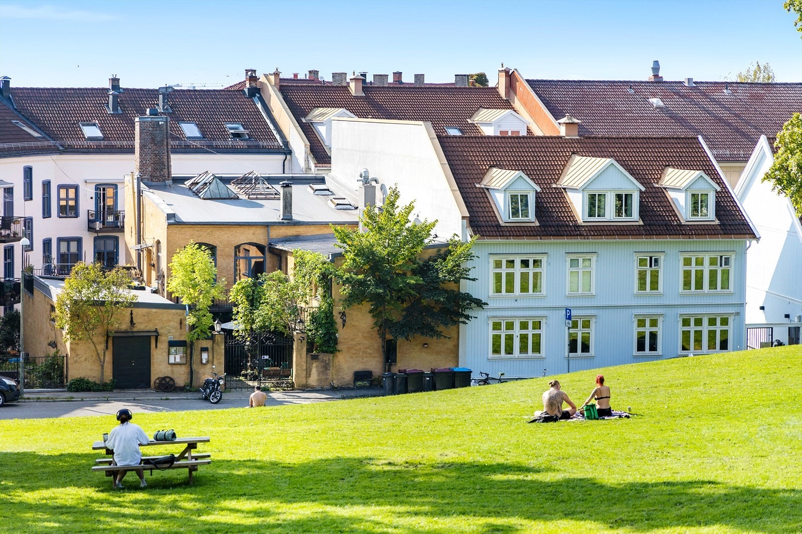 Parken er bokstavelig talt rett utenfor døren. Galleribilde
