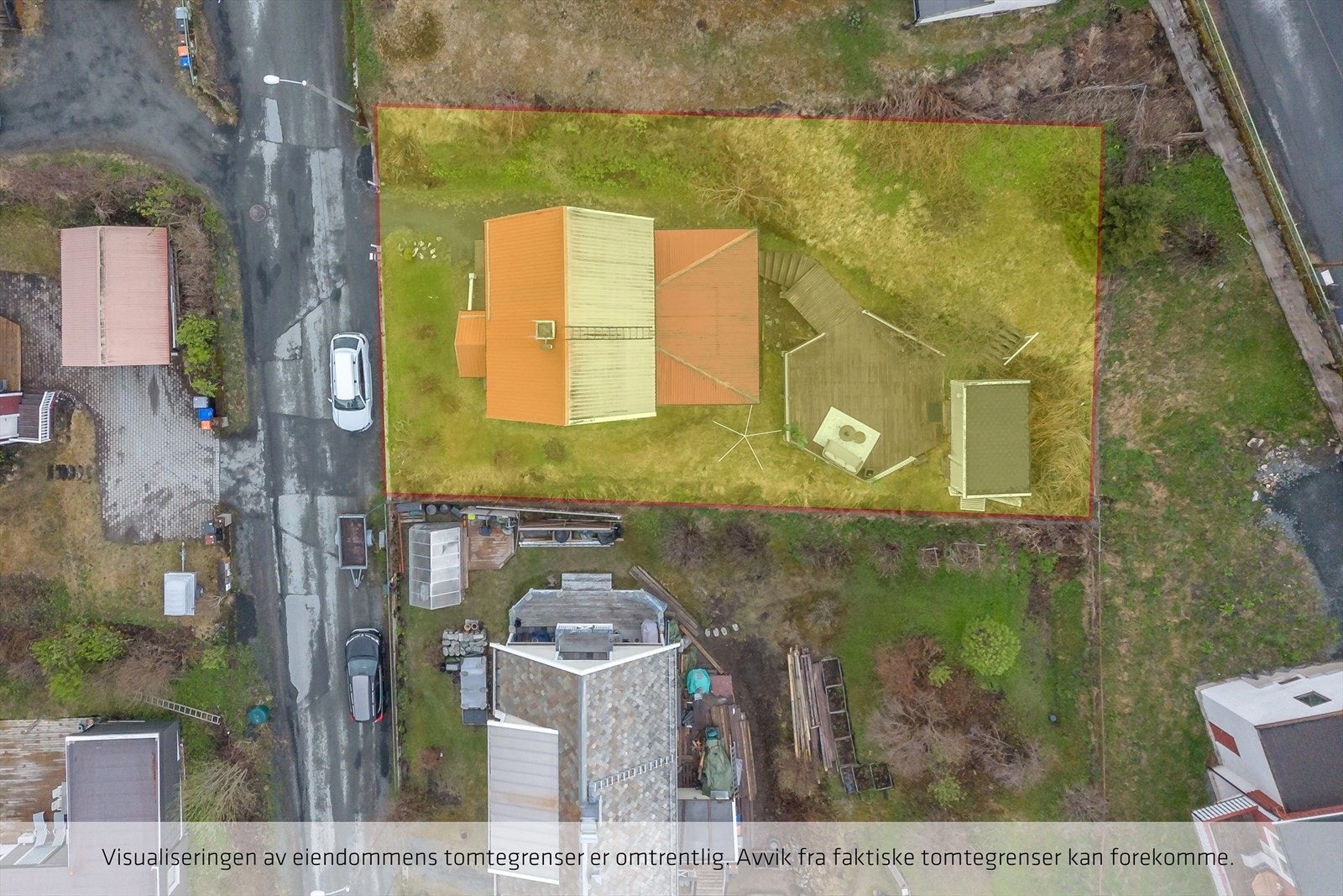 Dronebilde tomt. Galleribilde