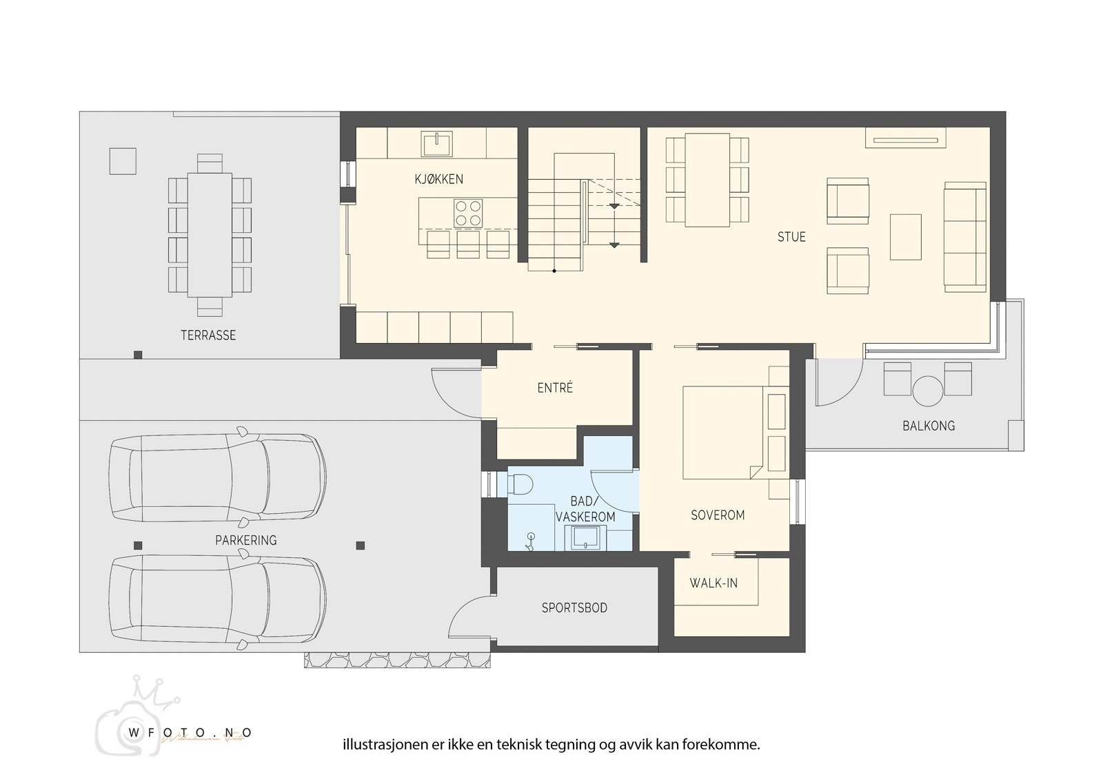 1. etasje plan Galleribilde
